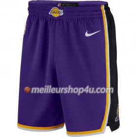 Homme NBA Los Angeles Lakers Shorts Pourpre 2018-19 Nike Swingman